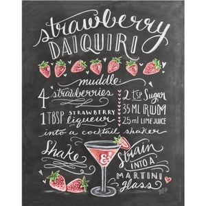 Lily & Val Strawberry Daiquiri Print