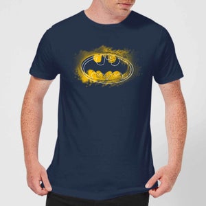 Batman Spray Logo T-Shirt - Navy Blau Blau