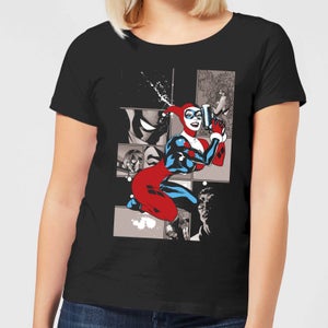 Batman Harley Quinn Posing Damen T-Shirt - Schwarz