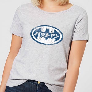 DC Comics Batman Japanese Logo Women's T-Shirt in Grey
