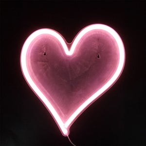 Pink Heart LED Neon Wall Light