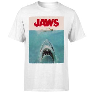 Der Weiße Hai Classic Poster T-Shirt - Weiß