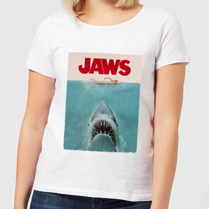 Camiseta Tiburón Póster Clásico Jaws - Mujer - Blanco
