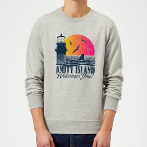 Der Weiße Hai Welcome To Amity Island Pullover - Grau