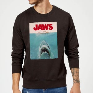 Der Weiße Hai Classic Poster Pullover - Schwarz