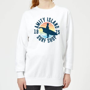 Der Weiße Hai Amity Surf Shop Damen Pullover - Weiß