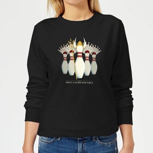 The Big Lebowski Pin Girls Women's Sweatshirt - Black