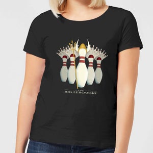 The Big Lebowski Pin Girls Women's T-Shirt - Black