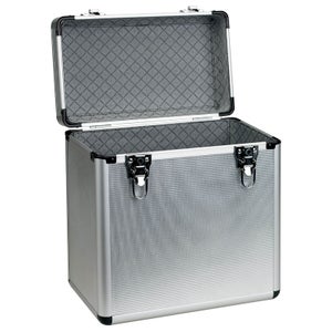 Citronic Aluminium 50 x 12 Inch Vinyl Record Flight Case - Silver