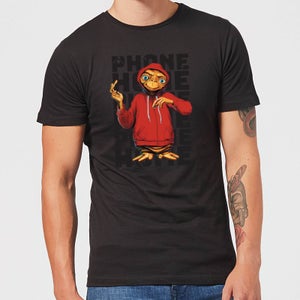 T-Shirt Homme E.T. l'extra-terrestre - Téléphone Maison Effet - Noir