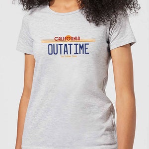 Back to the Future Outatime Plate Dames T-shirt - Grijs
