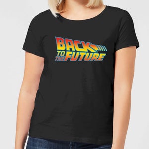 Zurück In Die Zukunft Classic Logo Damen T-Shirt - Schwarz