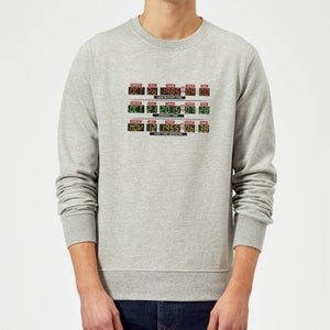Zurück In Die Zukunft Destination Clock Pullover - Grau