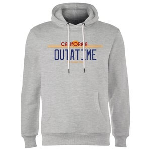 Back To The Future Outatime Plate Hoodie - Grey