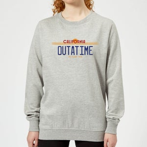 Back To The Future Outatime Plate Women's Sweatshirt - Grey