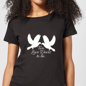 Two Love Doves Women's T-Shirt - Black