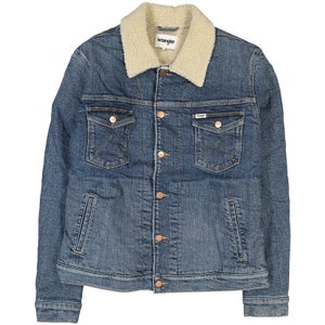 Wrangler Men's Denim Sherpa Jacket - Blue