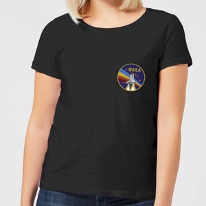 NASA Vintage Rainbow Shuttle Damen T-Shirt - Schwarz
