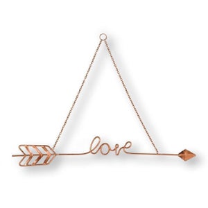 Art for the Home Rose Gold Love Story Wire Wall Art
