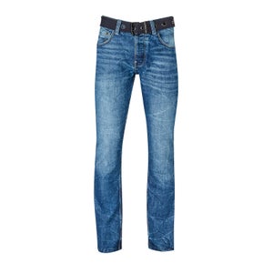 Crosshatch Men's New Techno Jeans - Stone Wash