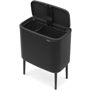 Brabantia Bo Touch Bin 11 + 23L - Matt Black