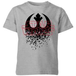 Camiseta Star Wars Emblema Fragmentado - Niño - Gris