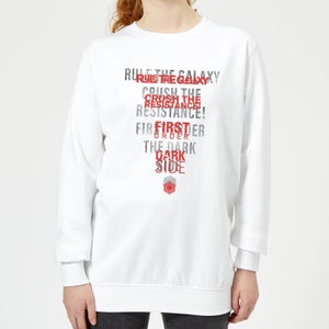 Star Wars Dark Side Echo White Women's Sweatshirt - White