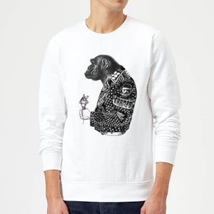 Rum Knuckles Punky Monkey Sweatshirt - White