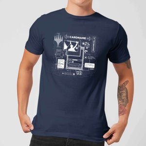 T-Shirt Magic The Gathering Card Grid - Blu Navy
