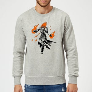 Magic The Gathering Chandra Character Art Sweatshirt - Grey