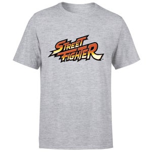 Street Fighter Logo Mens T-Shirt - Grau