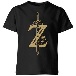 Nintendo The Legend Of Zelda Master Sword Kinder T-shirt - Zwart