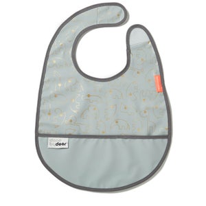 Done by Deer Contour Bib with Velcro - Gold/Grey