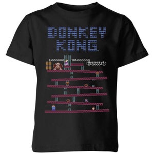 T-Shirt Nintendo Donkey Kong Retro - Nero - Bambini