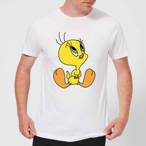 Looney Tunes Tweety Sitting Herren T-Shirt - Weiß