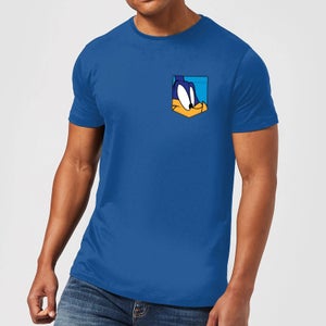 Looney Tunes Roadrunner Gesicht Faux Pocket Herren T-Shirt - Blau Royal