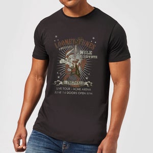 Looney Tunes Wile E Coyote Guitar Arena Tour Men's T-Shirt - Black