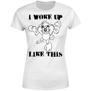 T-Shirt Femme Woke Up Like This Looney Tunes - Blanc