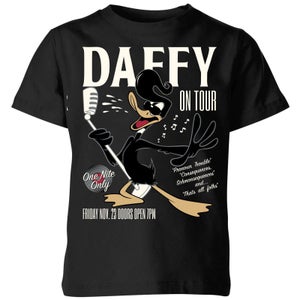 Looney Tunes Daffy Concert Kinder T-Shirt - Schwarz