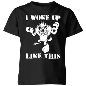 Camiseta Looney Tunes Taz Me He Despertado Así - Niño - Negro