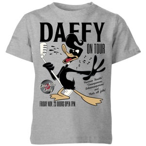 Looney Tunes Daffy Concert Kinder T-Shirt - Grau