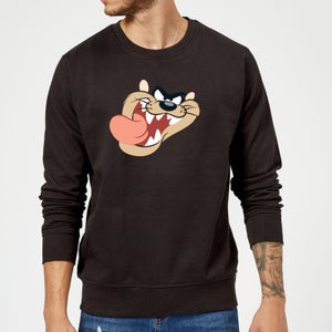Looney Tunes Tasmanian Devil Face Sweatshirt - Black