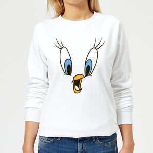 Looney Tunes Tweety Face Women's Sweatshirt - White