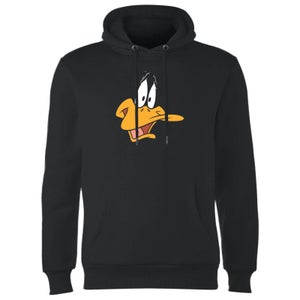 Looney Tunes Daffy Duck Gesicht Hoodie - Schwarz