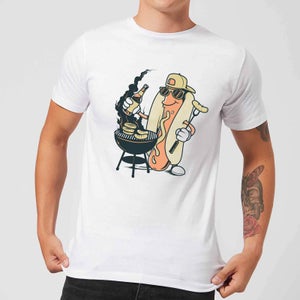 Hot Dog Grilling Men's T-Shirt - White