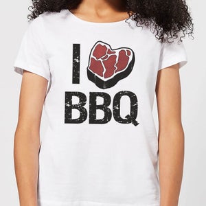 I Love BBQ Women's T-Shirt - White
