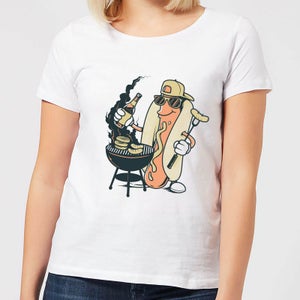 Hot Dog Grilling Women's T-Shirt - White