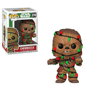 Figura Pop! Vinyl Star Wars Holiday - Chewie con luces  