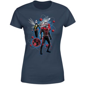 T-Shirt Femme Ant-Man et la guêpe - Pose et Particules - Bleu Marine