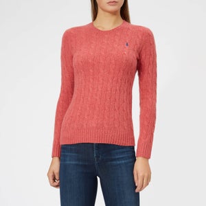 Polo Ralph Lauren Women's Julianna-Classic-Long Sleeve-Sweater - Red Slate Heather
